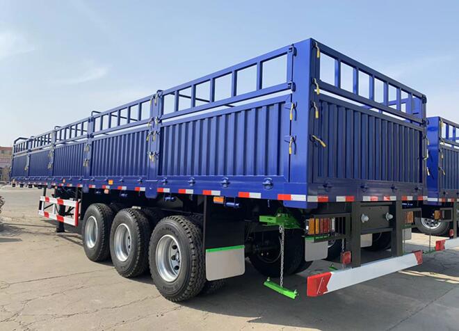 Tri Axle Fence Cargo Semi Trailer