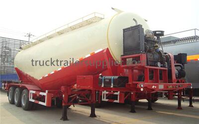 3 Axle Bulk Cement Semi Trailer For Tanzania Client