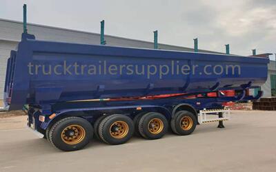 4 Axle Rear Tipping Semi Trailer Ready To Be Sent To Custome