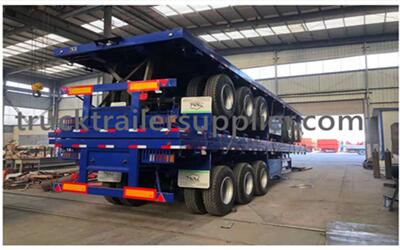 3 Axle 48 Foot Flatbed Semi Trailer Shipped To Nigeria